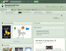 Tablet Screenshot of elemental-wolf-club.deviantart.com