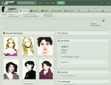 Tablet Screenshot of juliax1.deviantart.com