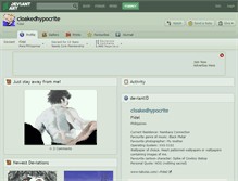 Tablet Screenshot of cloakedhypocrite.deviantart.com