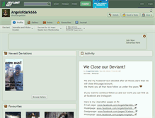 Tablet Screenshot of angelofdark666.deviantart.com
