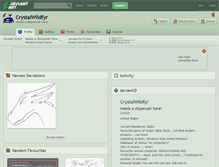 Tablet Screenshot of crystalwildfyr.deviantart.com