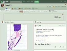 Tablet Screenshot of crazyelf95.deviantart.com