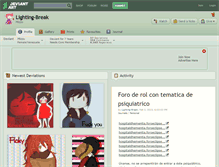 Tablet Screenshot of lighting-break.deviantart.com