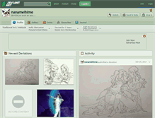 Tablet Screenshot of nanameihime.deviantart.com