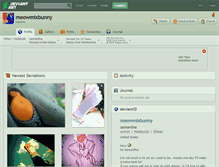 Tablet Screenshot of meowmixbunny.deviantart.com