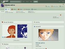 Tablet Screenshot of nobody-said-so.deviantart.com