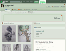 Tablet Screenshot of mrtaylorwall.deviantart.com