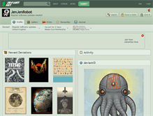 Tablet Screenshot of jenjenrobot.deviantart.com