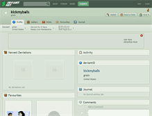 Tablet Screenshot of kickmyballs.deviantart.com