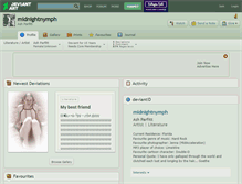 Tablet Screenshot of midnightnymph.deviantart.com