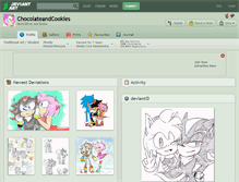 Tablet Screenshot of chocolateandcookies.deviantart.com