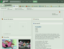 Tablet Screenshot of fuckaddict.deviantart.com