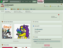 Tablet Screenshot of cerakoopaplz.deviantart.com