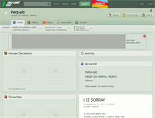 Tablet Screenshot of herp-plz.deviantart.com