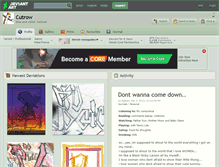 Tablet Screenshot of cutrow.deviantart.com
