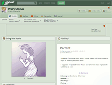 Tablet Screenshot of prairiecrocus.deviantart.com