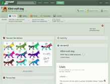 Tablet Screenshot of klini-wolf-dog.deviantart.com