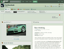 Tablet Screenshot of flyinracedude.deviantart.com