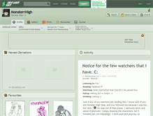 Tablet Screenshot of monsterrhigh.deviantart.com