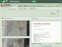 Tablet Screenshot of femmello.deviantart.com