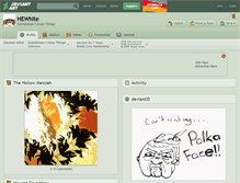 Tablet Screenshot of hewhite.deviantart.com