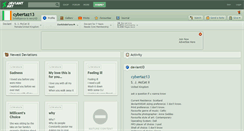 Desktop Screenshot of cybertaz13.deviantart.com