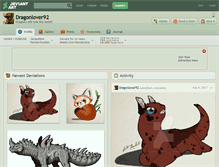 Tablet Screenshot of dragonlover92.deviantart.com