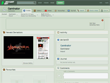 Tablet Screenshot of gaminator.deviantart.com