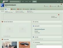 Tablet Screenshot of darkanimequeen.deviantart.com