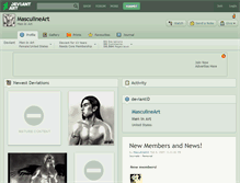 Tablet Screenshot of masculineart.deviantart.com