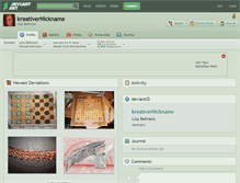 Tablet Screenshot of kreativernickname.deviantart.com