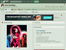 Tablet Screenshot of ame-chaotique.deviantart.com