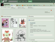 Tablet Screenshot of dustin565.deviantart.com