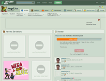 Tablet Screenshot of megalinx.deviantart.com