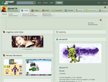 Tablet Screenshot of duver14.deviantart.com