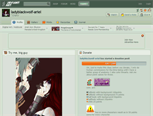 Tablet Screenshot of ladyblackwolf-ariel.deviantart.com