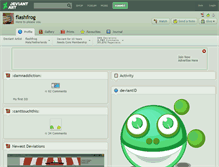 Tablet Screenshot of flashfrog.deviantart.com