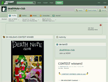 Tablet Screenshot of deathnote-club.deviantart.com