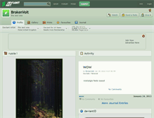 Tablet Screenshot of brokenvolt.deviantart.com