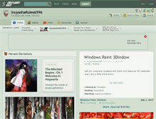 Tablet Screenshot of inuyasharules6596.deviantart.com