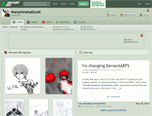 Tablet Screenshot of monochromaticsxk.deviantart.com