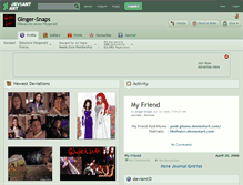 Tablet Screenshot of ginger-snaps.deviantart.com