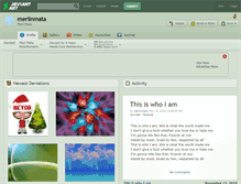 Tablet Screenshot of meriinmata.deviantart.com