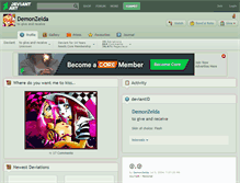 Tablet Screenshot of demonzelda.deviantart.com