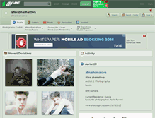 Tablet Screenshot of alinashamalova.deviantart.com