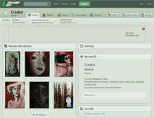 Tablet Screenshot of creatur.deviantart.com