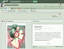 Tablet Screenshot of pinkbutterflyofdeath.deviantart.com
