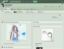 Tablet Screenshot of cherryflan.deviantart.com