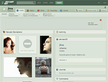 Tablet Screenshot of jhna.deviantart.com