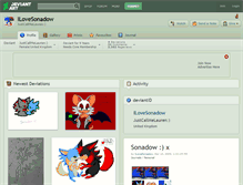 Tablet Screenshot of ilovesonadow.deviantart.com